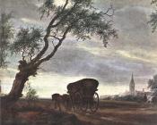 萨洛蒙 凡 雷斯达尔 : Halt at an Inn detail